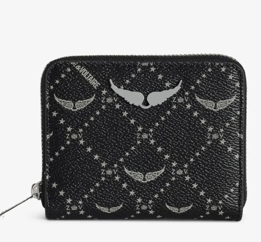 Zadig & Voltaire mini ZV monogram wallet, front view