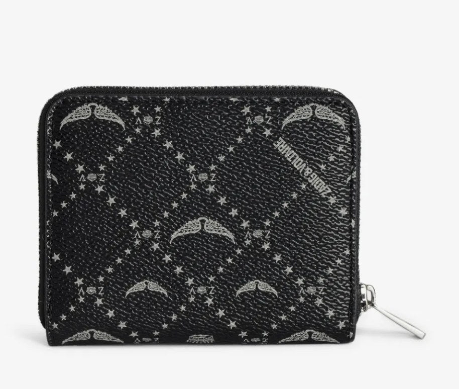 Zadig & Voltaire mini ZV monogram wallet, back view